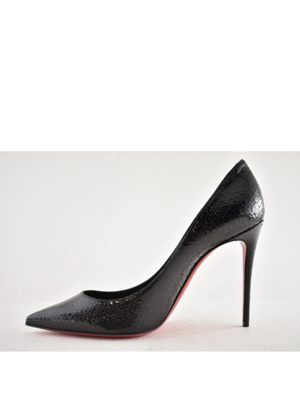 Christian Louboutin Kate 100 Specchio Star Stiletto Leather Pump Black NWT $1095 - Picture 3 of 15